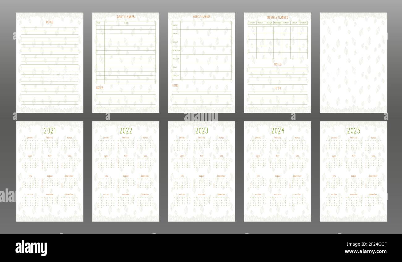 2022 2023 2024 2025 calendar and daily weekly monthly personal planner