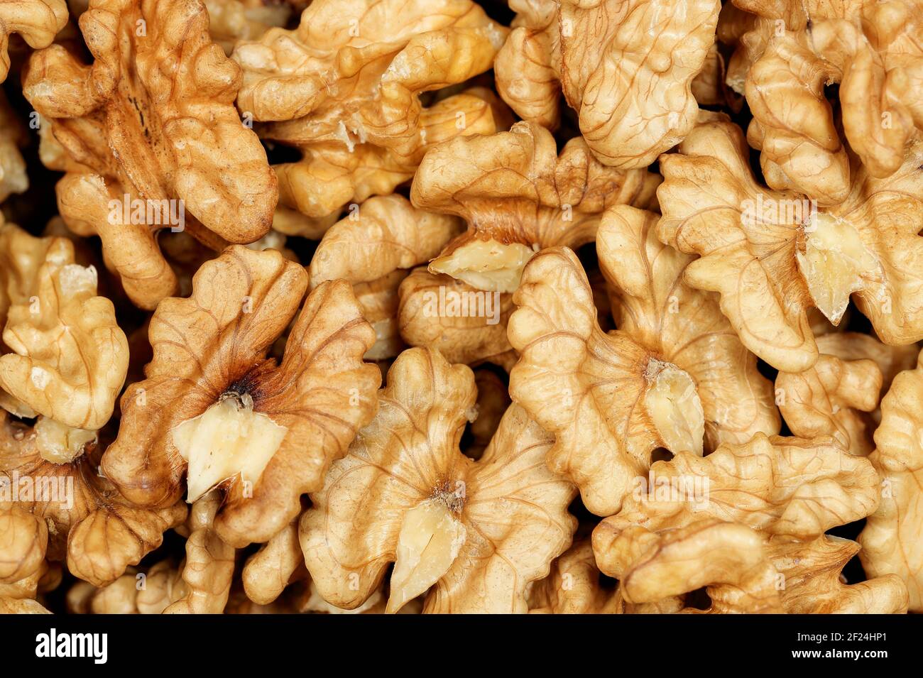 Soft Shell Walnut flat lay image of many de-shelled walnuts Stock Photo - Alamy