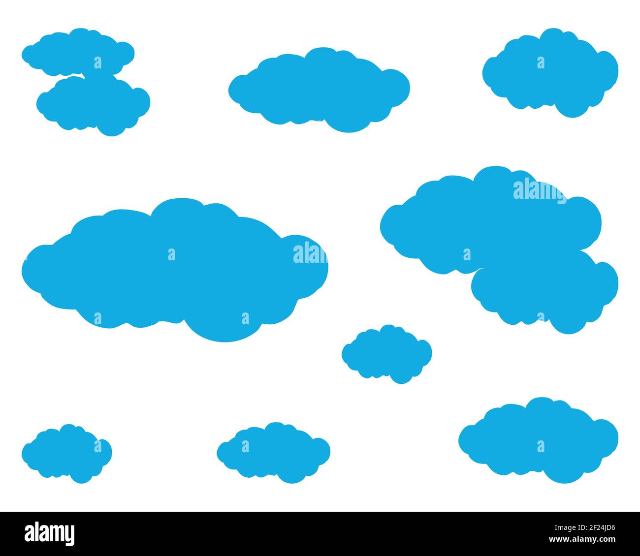 Clouds icons set in trendy flat style isolated on white background ...