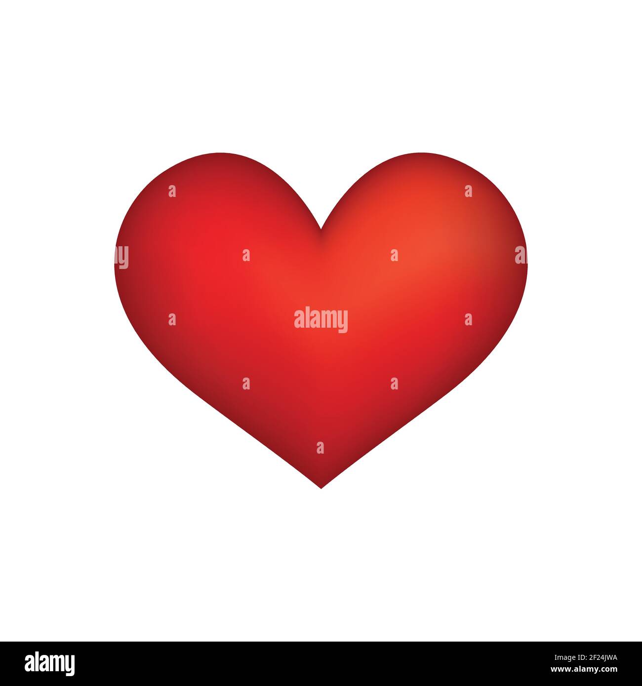 Red vector love heart. Illustrations on a white background Stock Vector ...