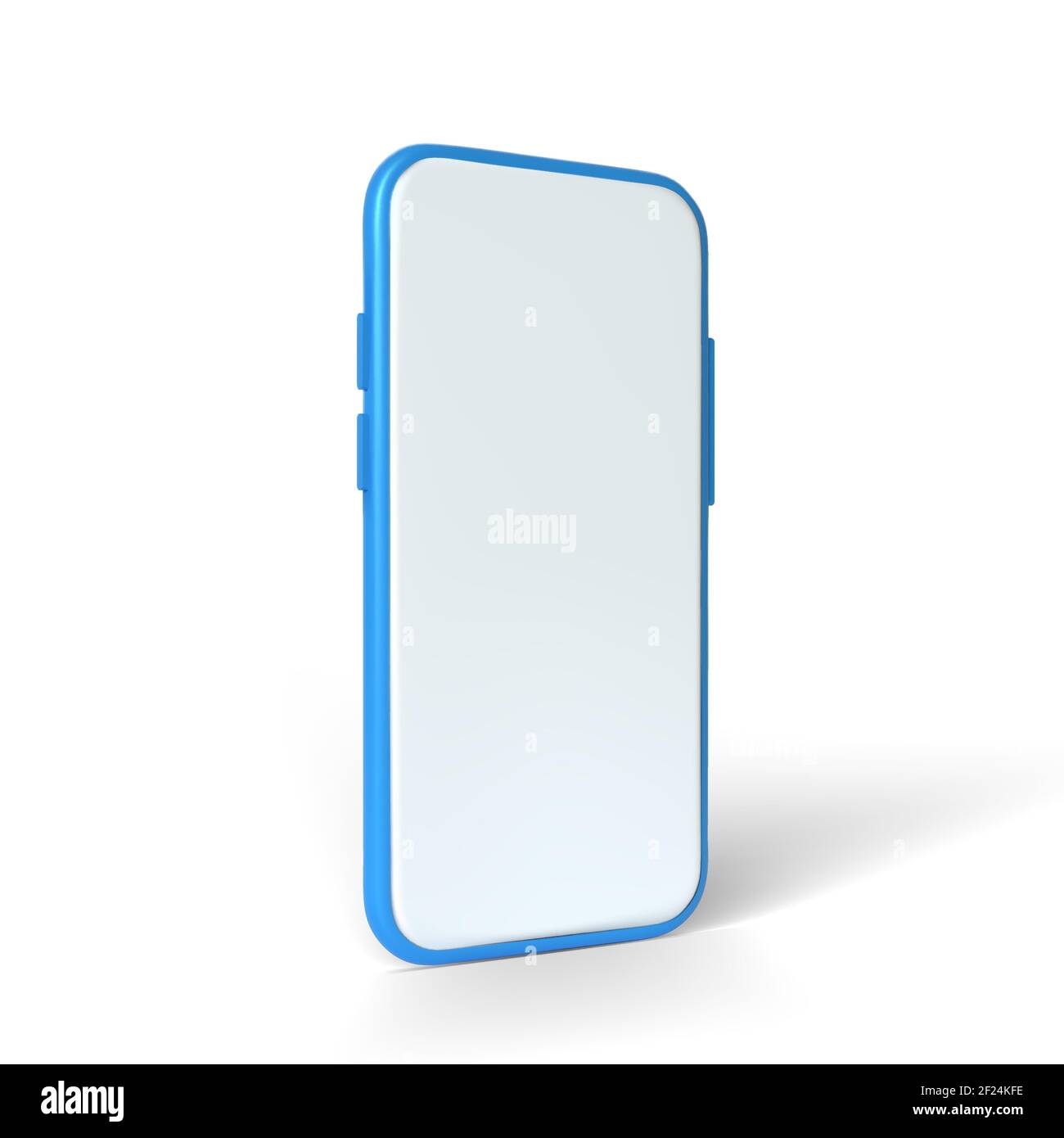 3d realistic Mock-up smart phone empty screen front view isolated on white background, vecto Stock Vector
