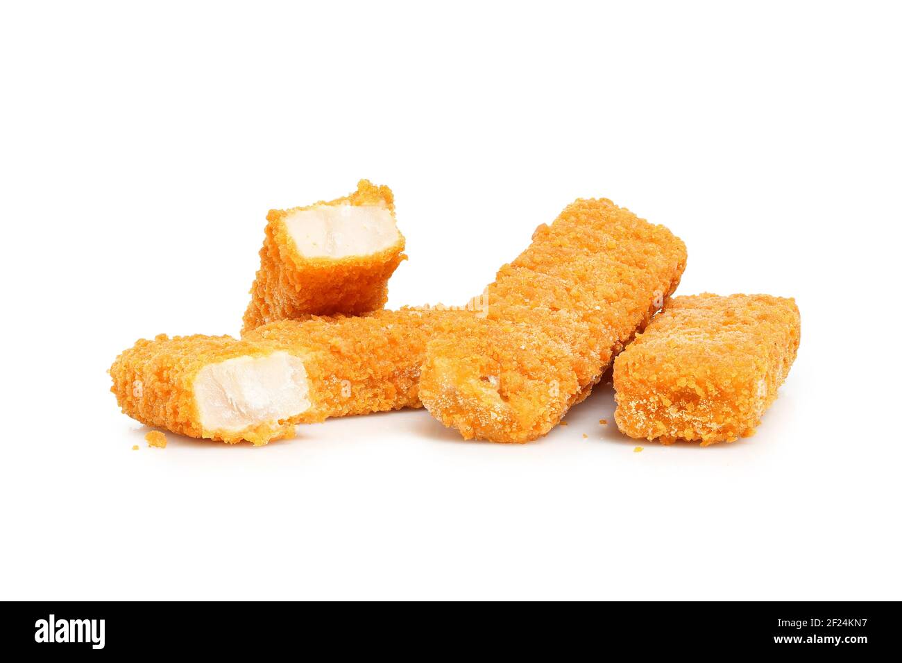 frozen fish sticks isolated on white Stock Photo Alamy