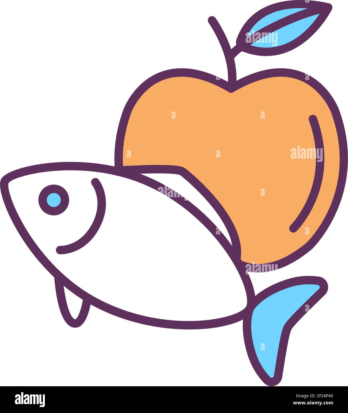Healthy nutrition RGB color icon Stock Vector Image & Art - Alamy