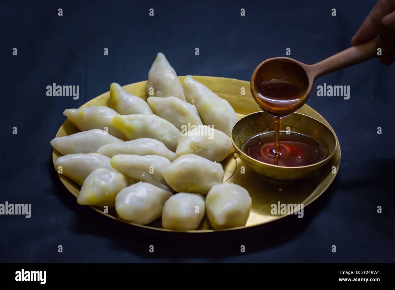 delicious bengali rice flour coconut dumpling served during bengali