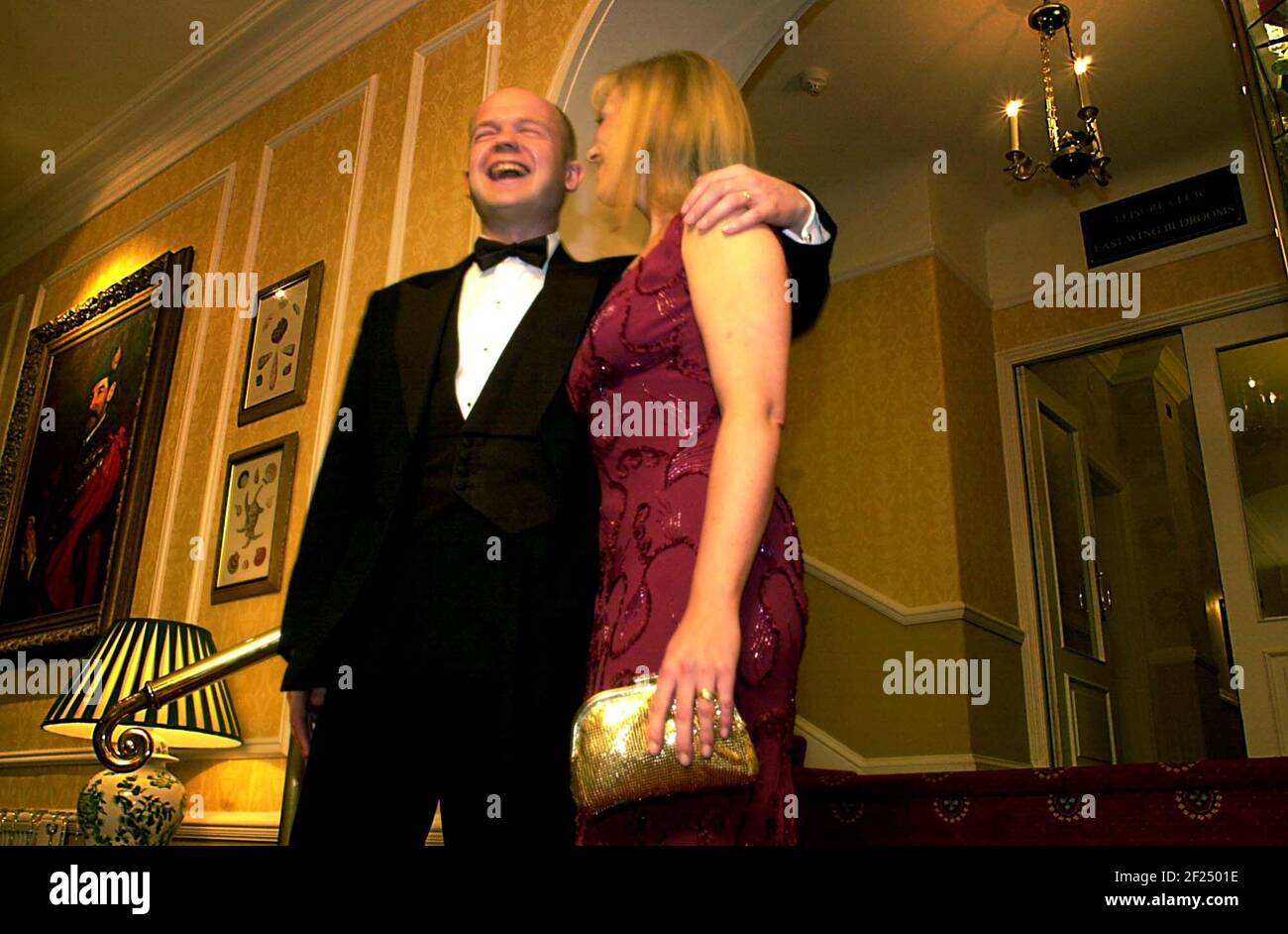 William Hague MP with wife Ffion October 2000going to an evening function on the eve of the Conservative Party Conference Stock Photo