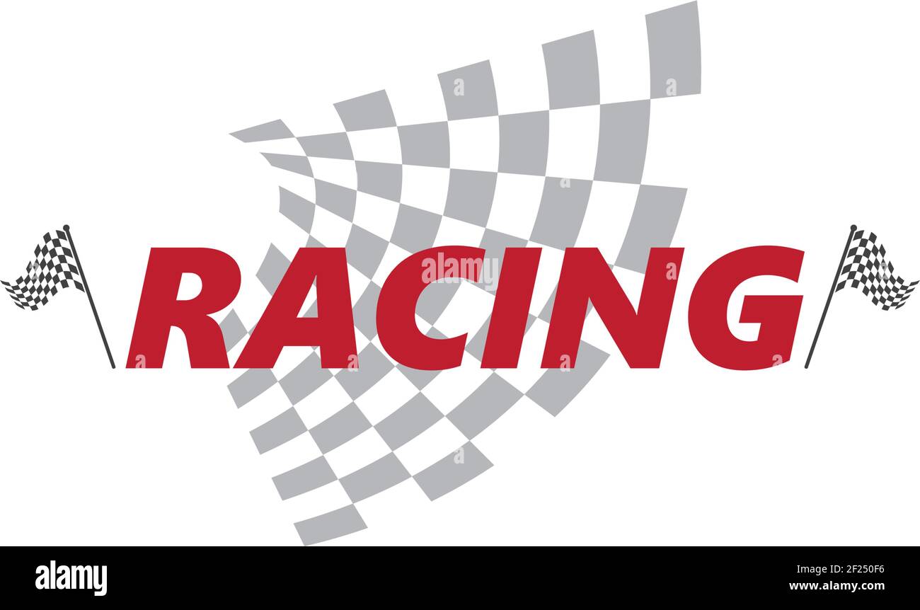 racing flag icon of automotif illustration vector template Stock Vector ...