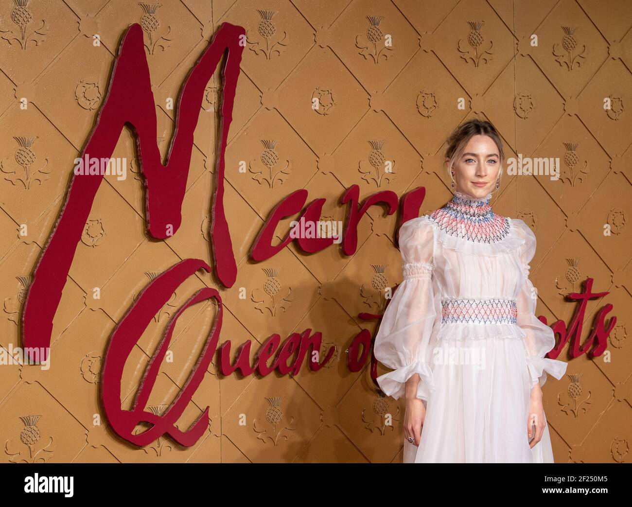London, United Kingdom. 11th December 2018. Saoirse Ronan attending 'Mary Queen of Scots' film premiere, Arrivals, London, United Kingdom. Stock Photo