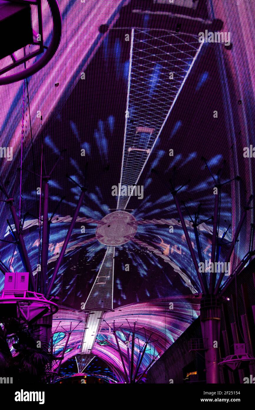 The Fremont Light Experience in Las Vegas Stock Photo Alamy