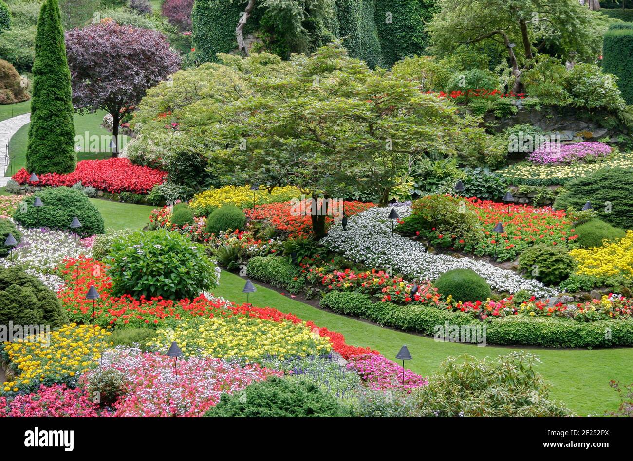 Butchart Gardens in Brentwood Bay Vancouver Island Stock Photo
