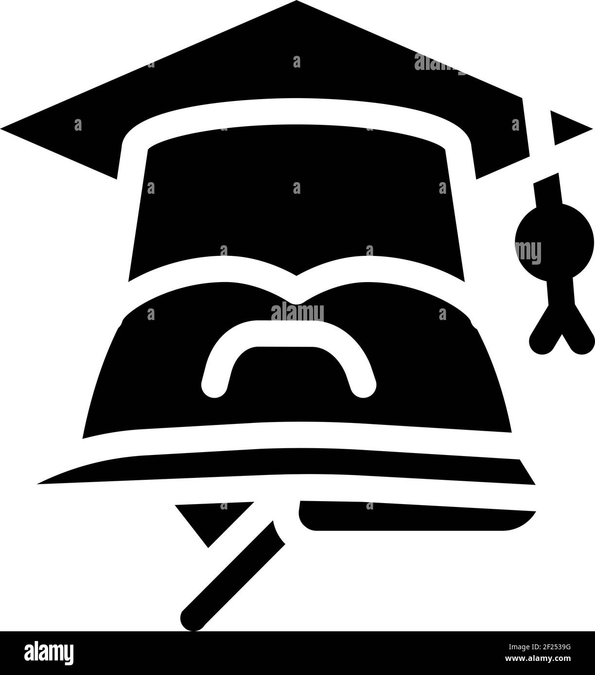 helmet and graduation cap glyph icon vector illustration Stock Vector Image & Art Alamy