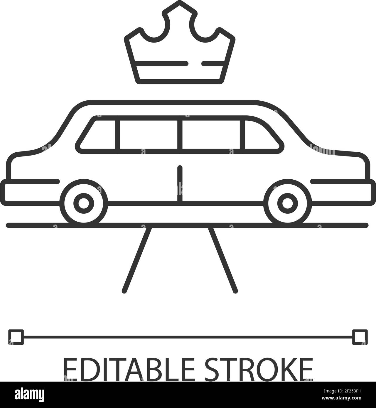 Limousine service linear icon Stock Vector