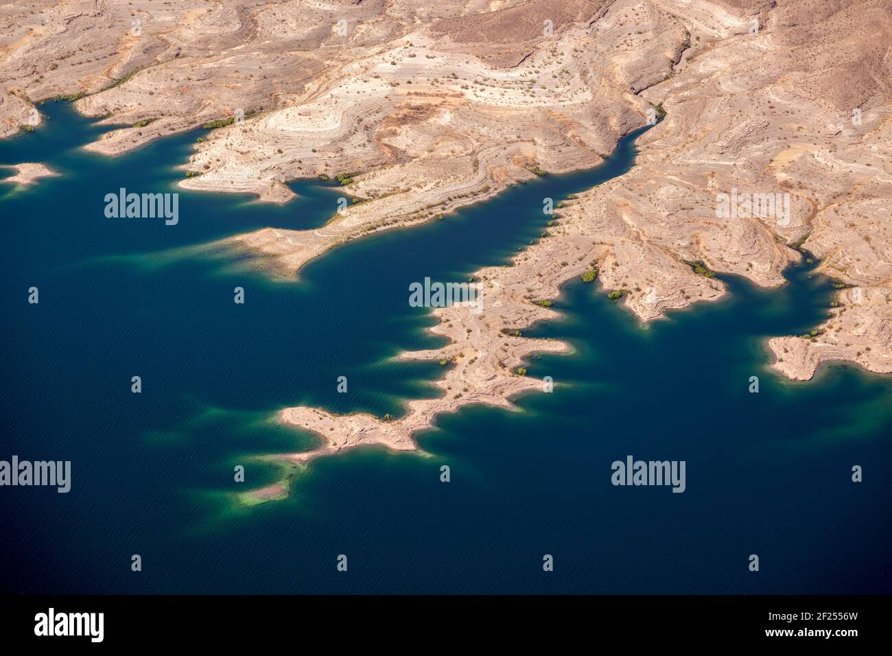Aerial View of Lake Mead Stock Photo