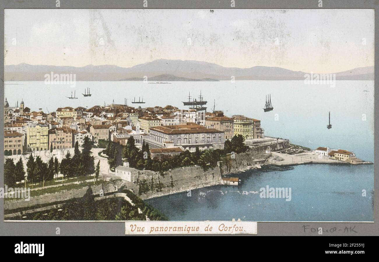 View Of The Corfu City Vue Panoramique De Corfou Part Or Travel Album With Pictures Of Sights In Greece And Egypt Stock Photo Alamy View Of The Corfu City Vue Panoramique De Corfou Part Or Travel Album With Pictures Of Sights In Greece And Egypt Stock Photo Alamy