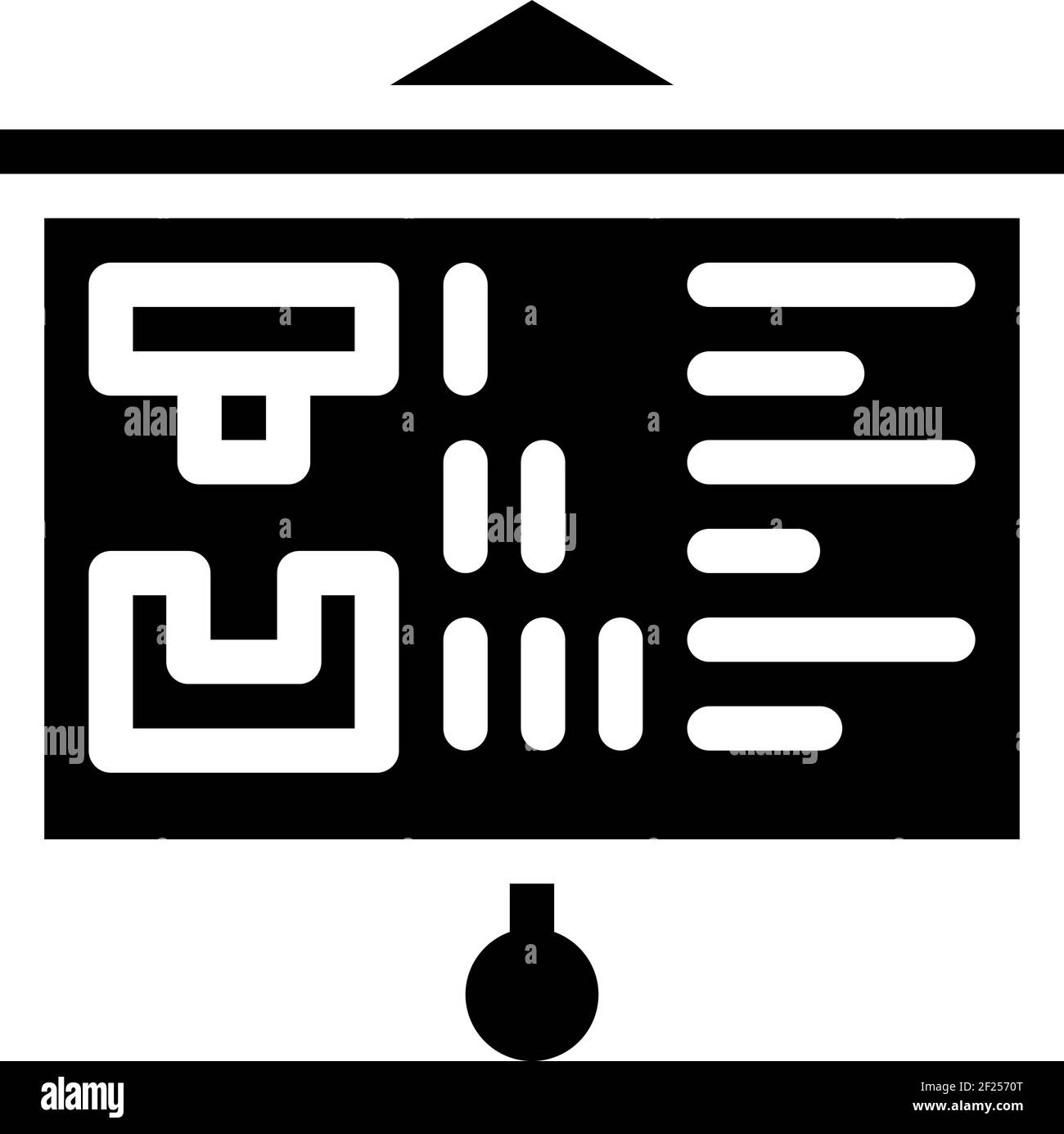 presentation of courses glyph icon vector illustration Stock Vector ...