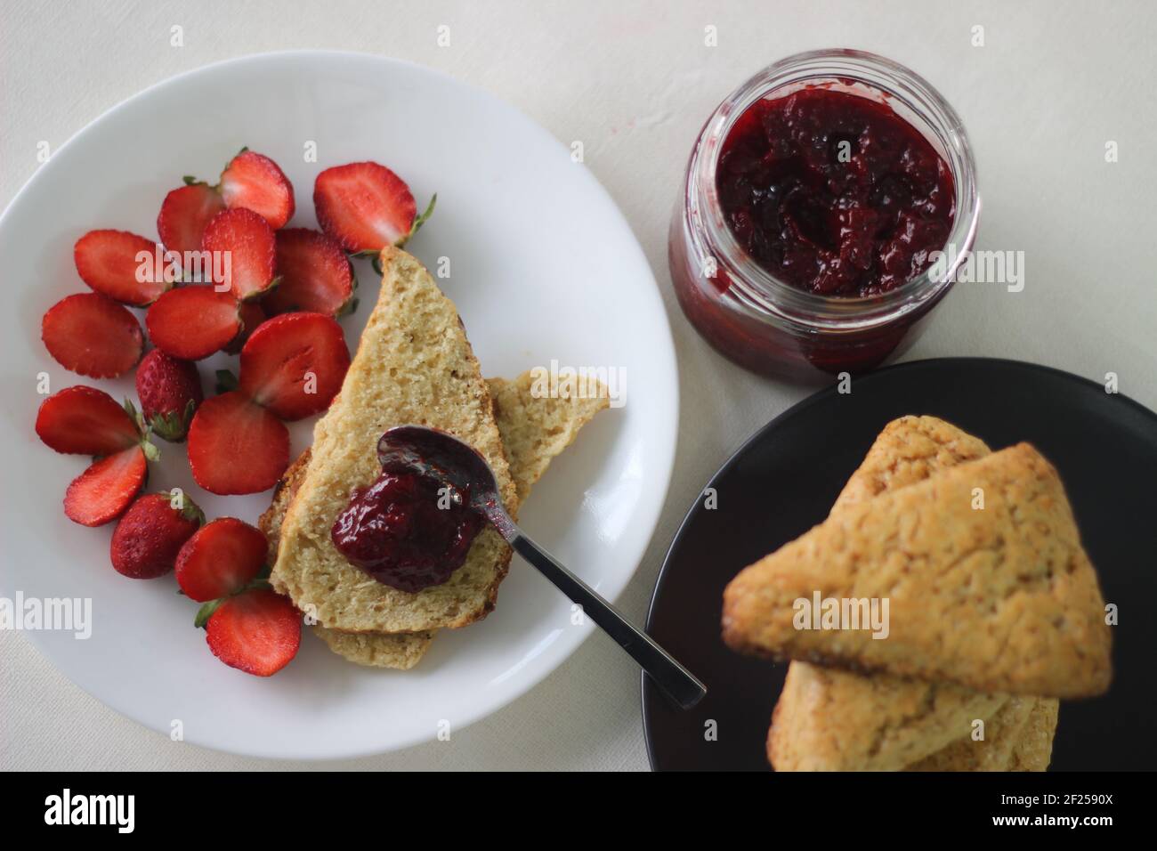 Jam and cream biscuits hires stock photography and images Alamy