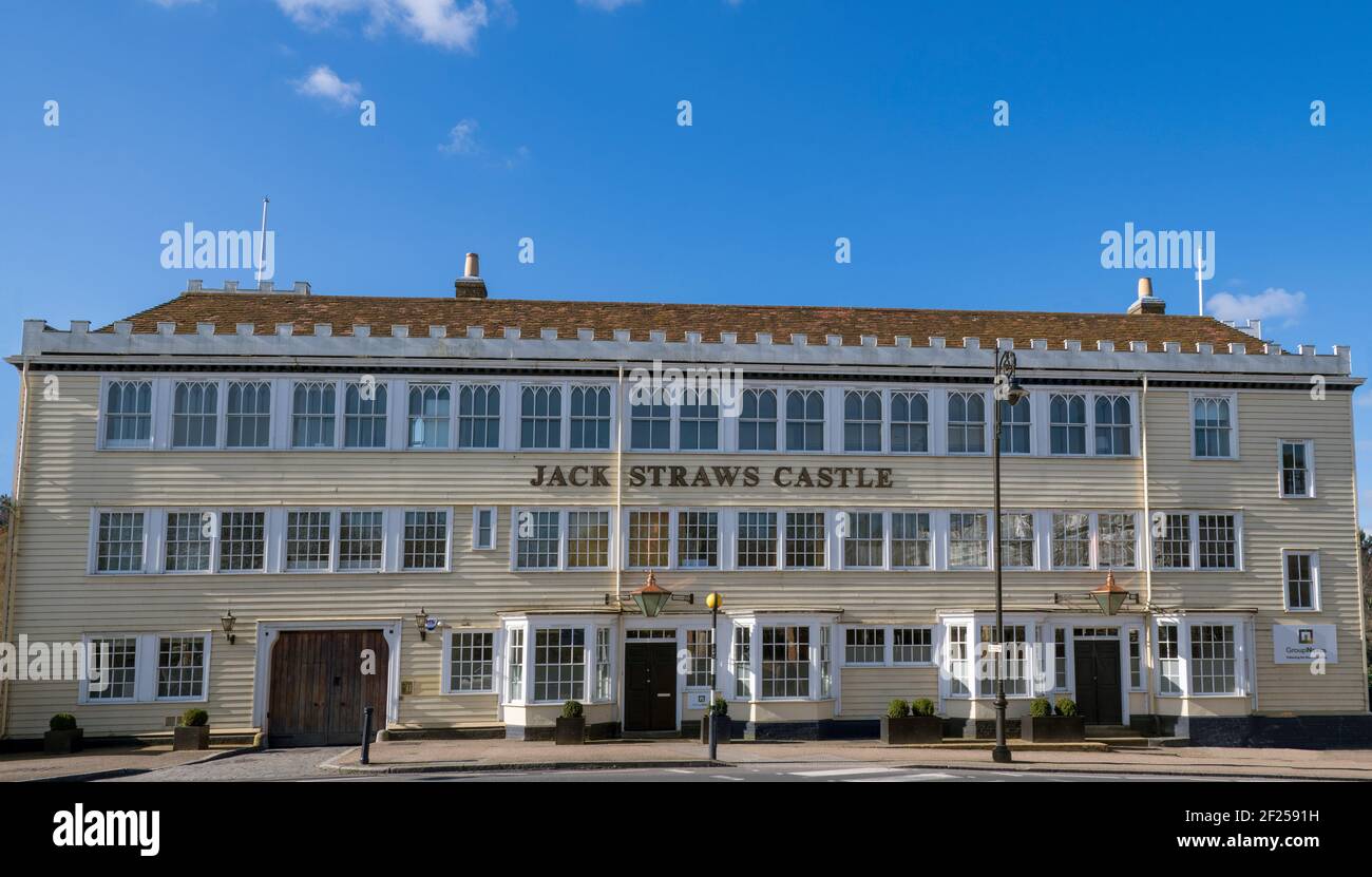 Jack Straws pub and hotel landmark Whitestone Pond Hampstead north