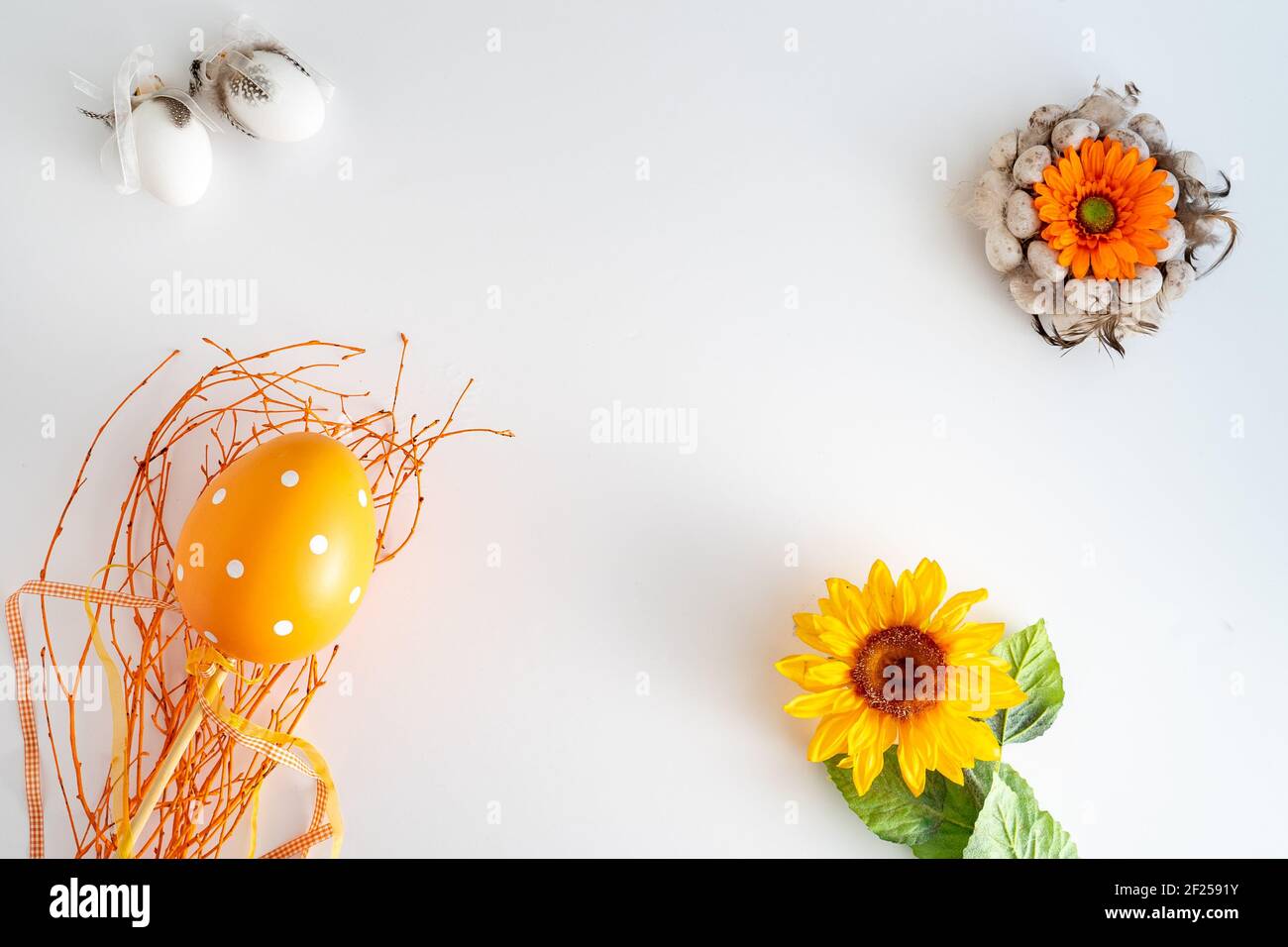 White background for easter Stock Photo