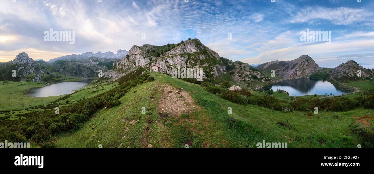 Covadonga Lakes (Asturias - Spain) Stock Photo
