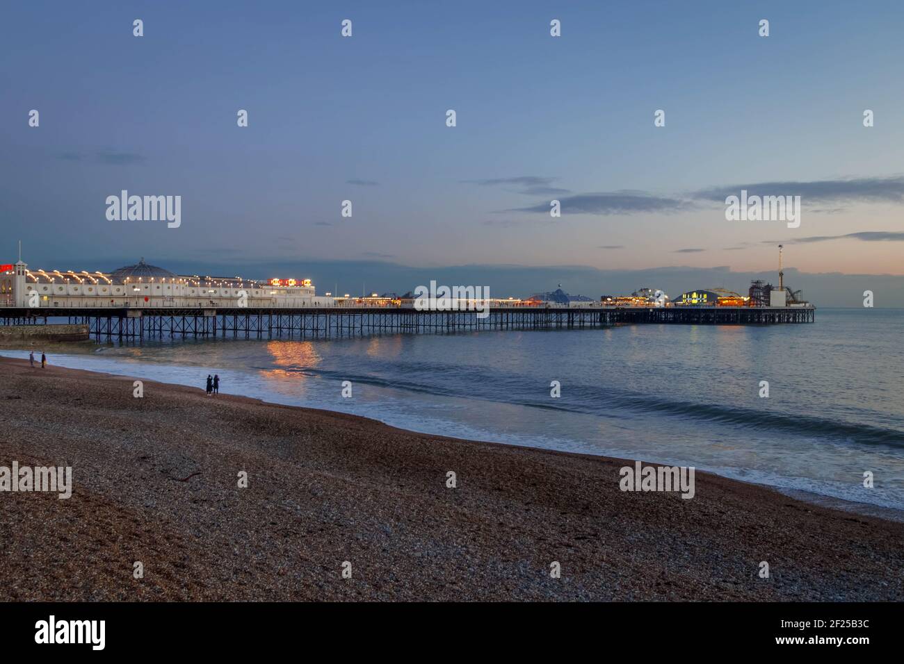 BRIGHTON, EAST SUSSEX/UK - JANUARY 26 : View of Brighton Pier in Brighton East Sussex on January 26, 2018. Unidentified people. Stock Photo