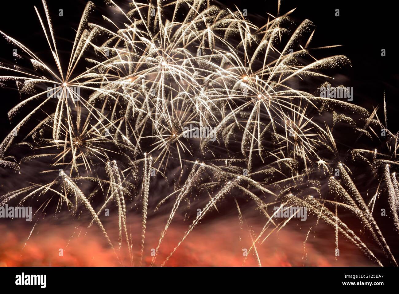 Fireworks, Cooper's Lake, Butler County, Pennsylvania Stock Photo