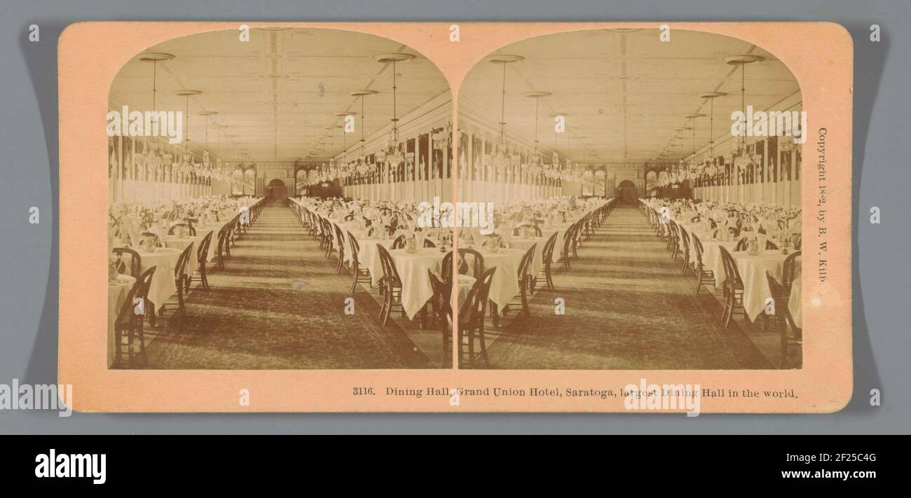 Dining Hall, Grand Union Hotel, Saratoga, largest Dining Hall in the