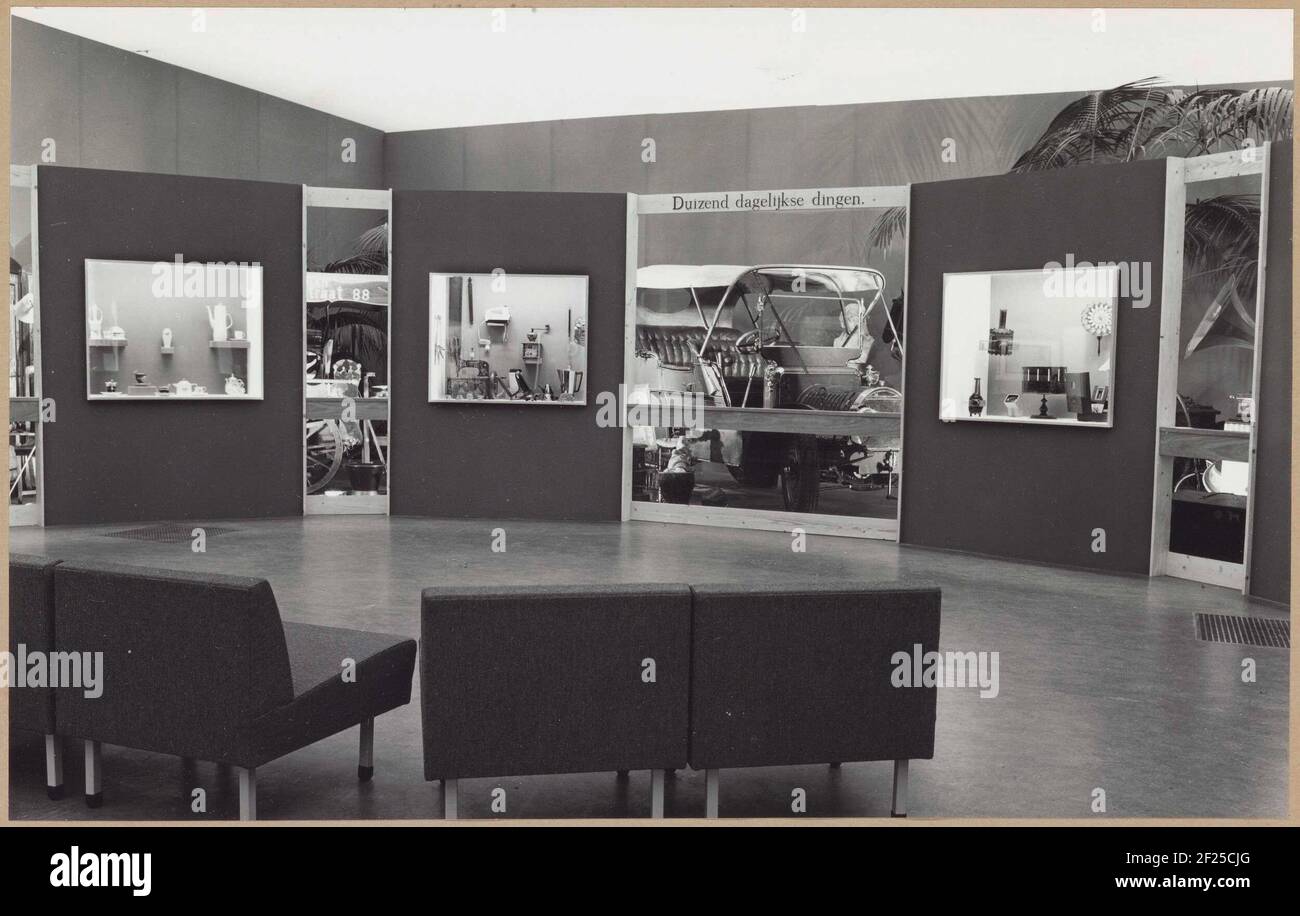 Room with kitchen utensils, crockery and means of transport; Living and