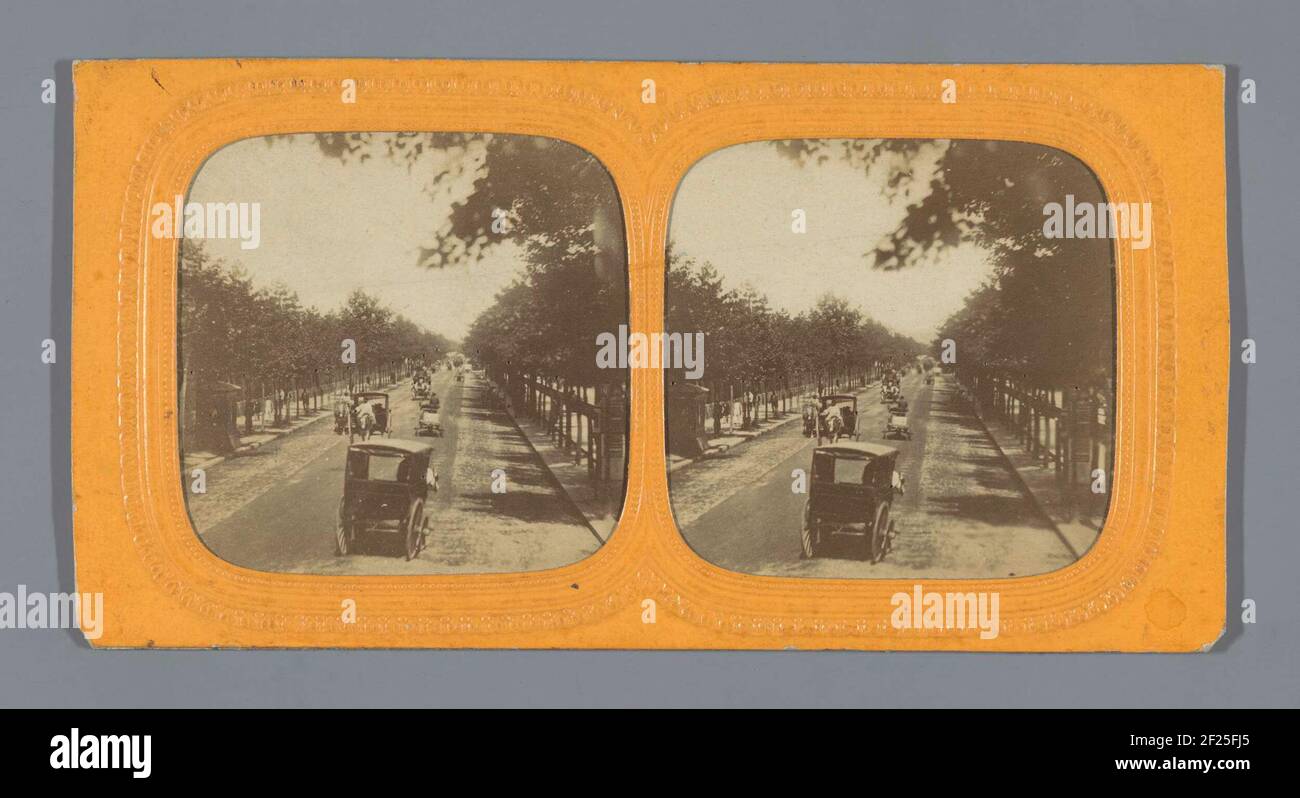 Paris, the Avenue du Bois de Boulogne .. Stock Photo