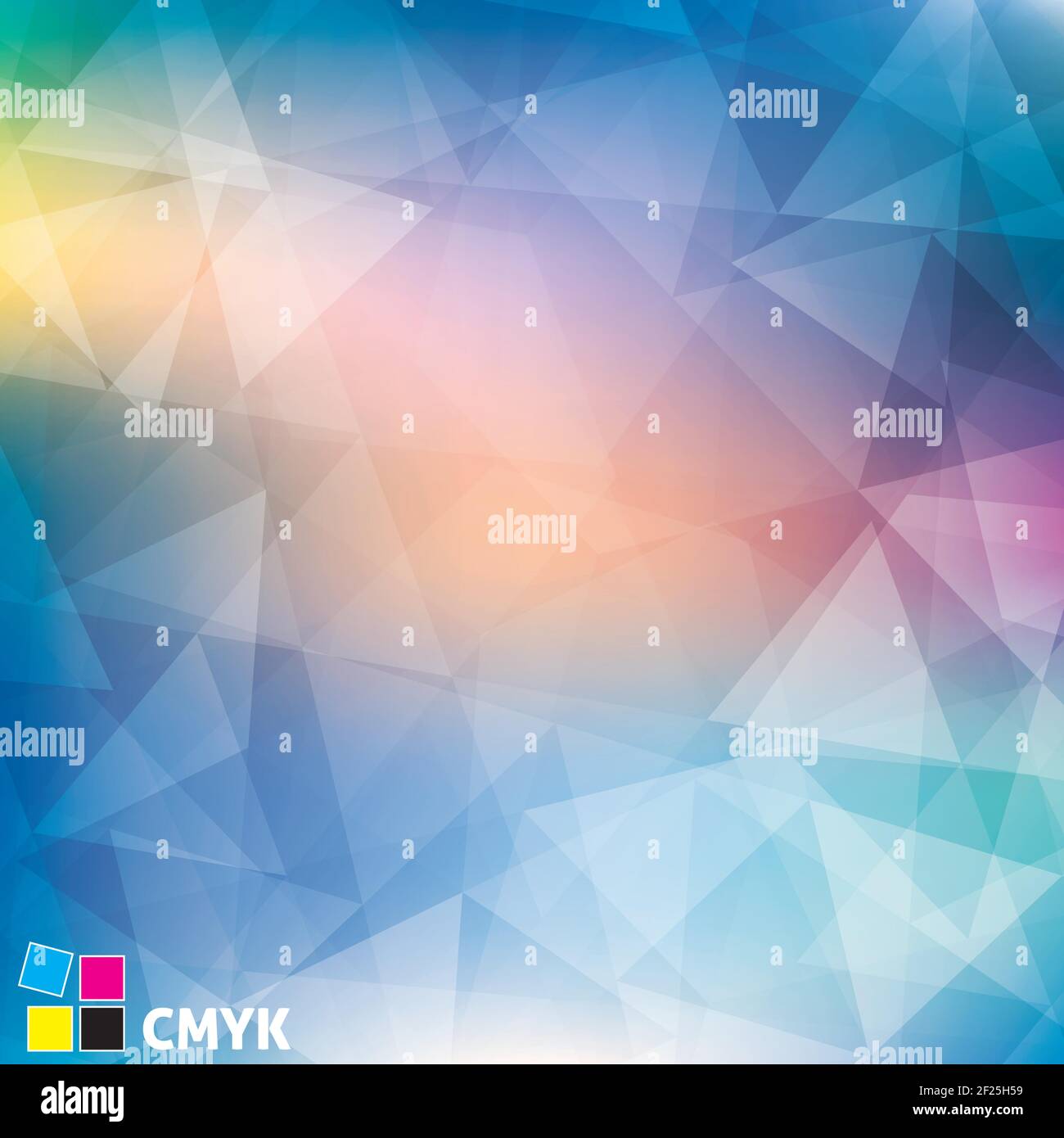 Abstract blue pattern textured by triangles. Colorful vector background