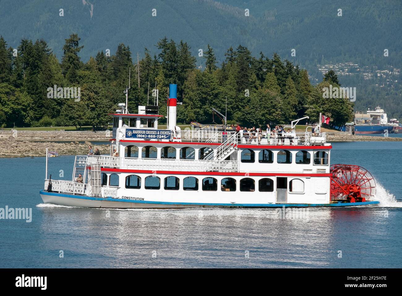 Constitution Paddle Steamer Cruising along the Outer Harbour in