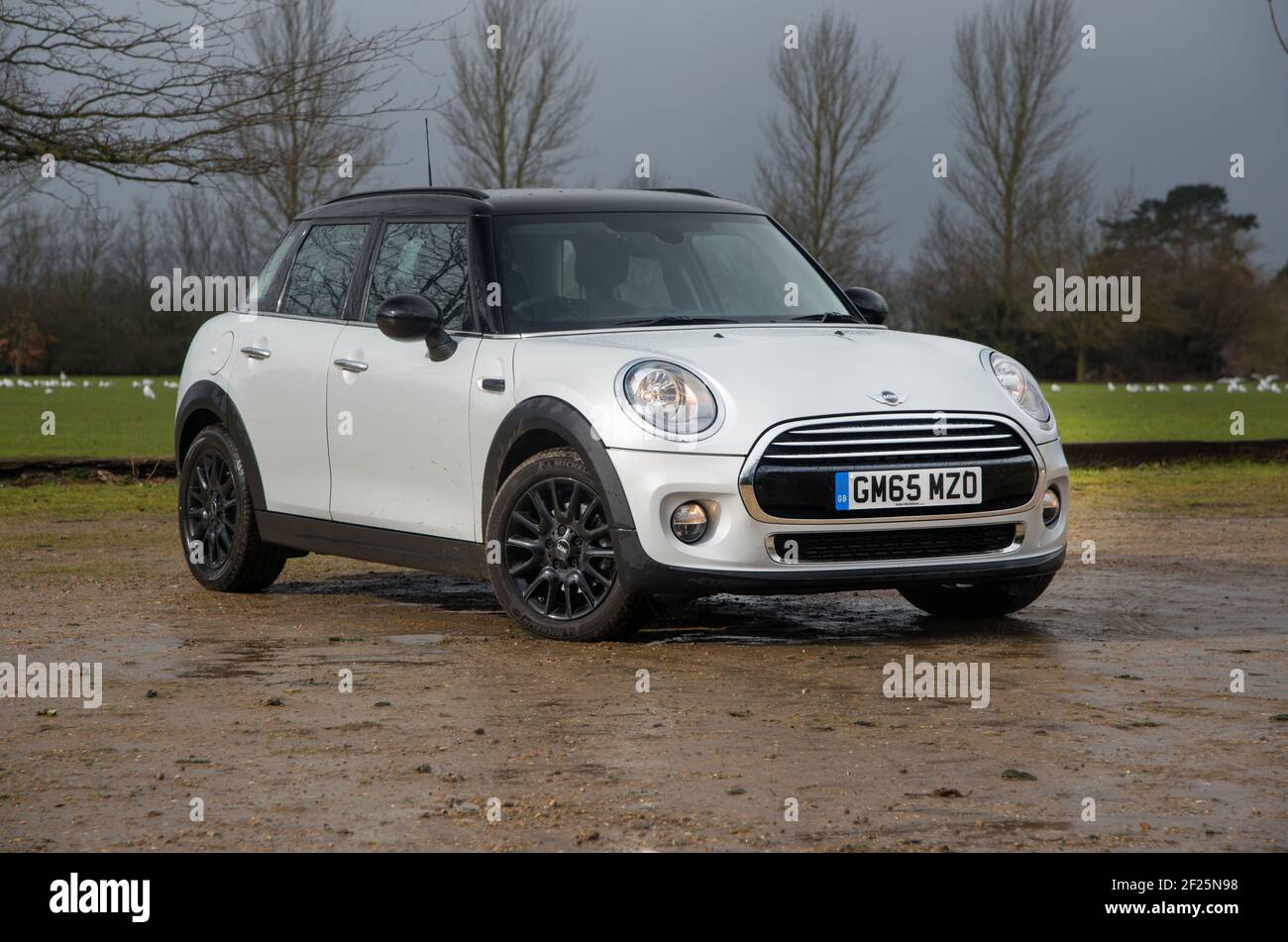 2015 F55 shape Mini Cooper 5 door hatch, small British car built in Cowley,  Oxford by BMW Stock Photo - Alamy