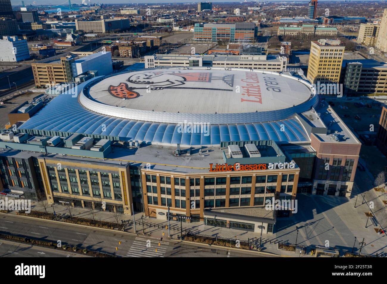 Little Caesars Arena, section M29, home of Detroit Pistons, Detroit Red  Wings, page 1