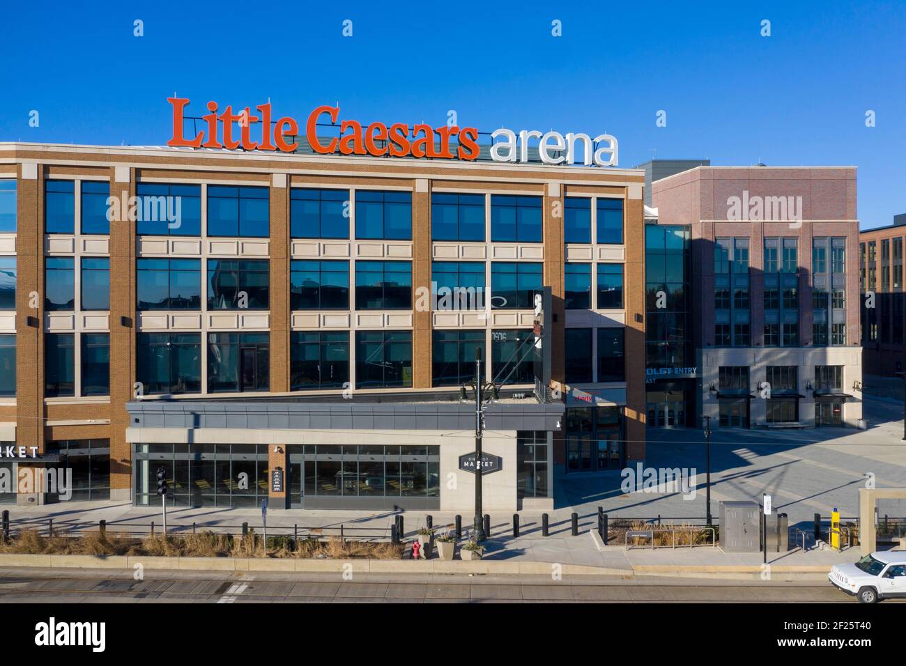 Detroit, Michigan - The roof of Little Caesars Arena, home of the Detroit  Red Wings and the Detroit Pistons Stock Photo - Alamy