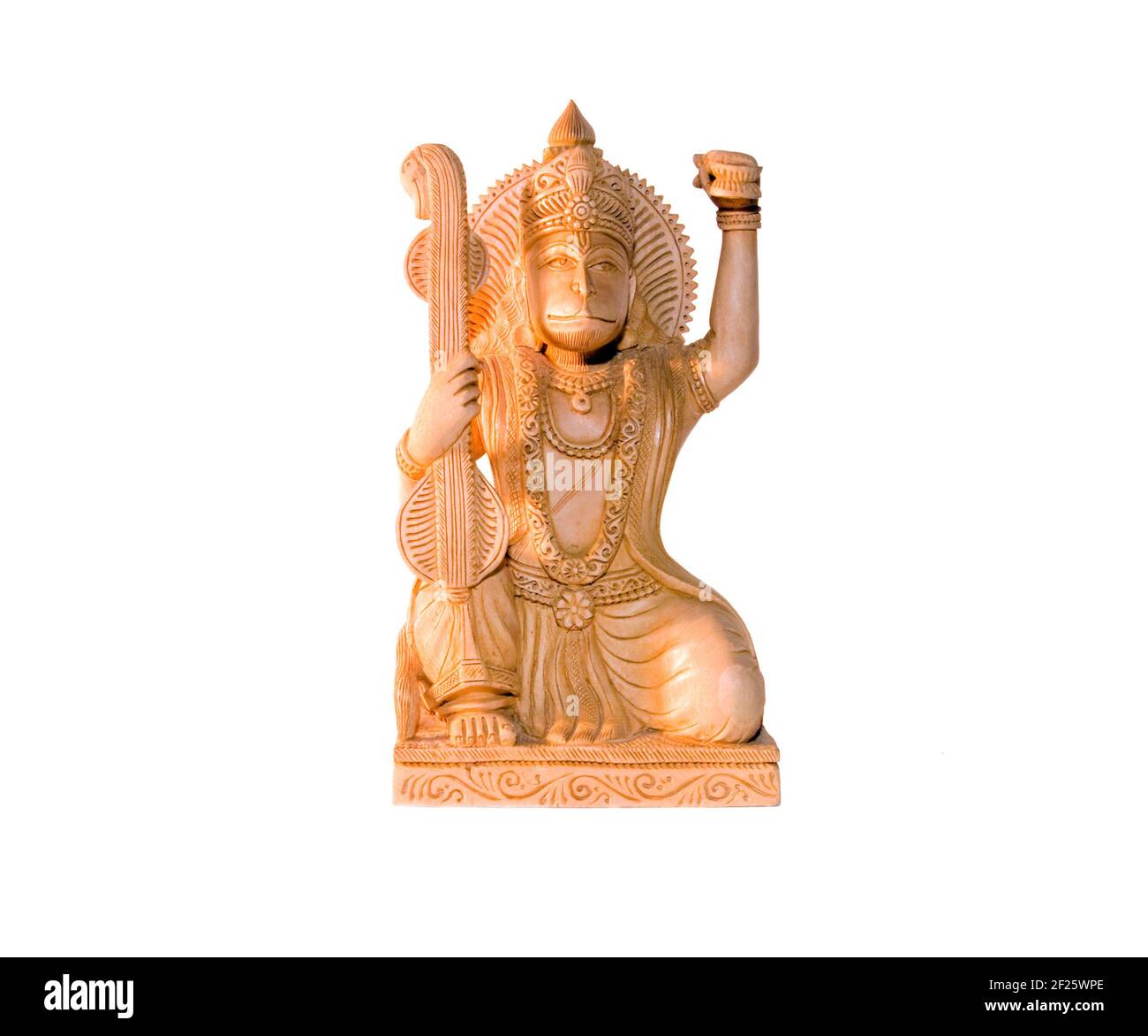Deity of Hanuman from India on white background Stock Photo - Alamy
