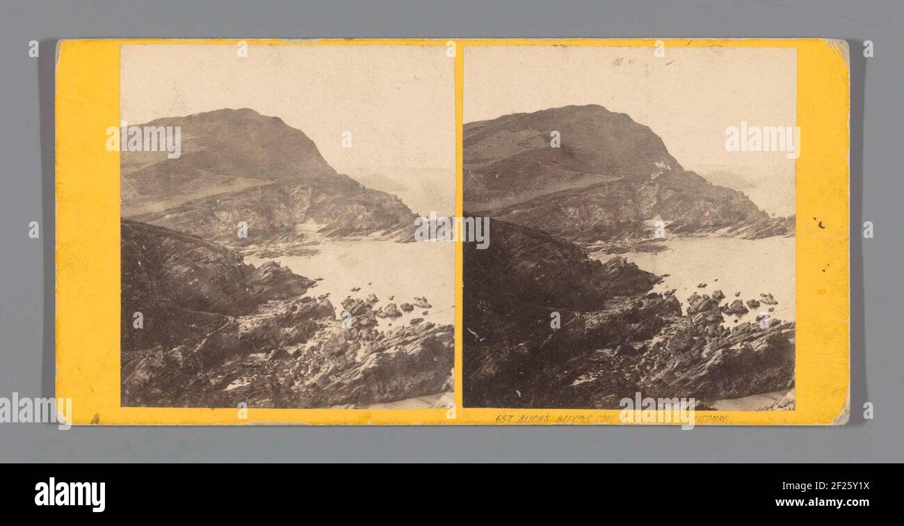 View of Rapparee Cove near Ilfracombe; Bligh's Bathing Cove, Hillsborough Ilfracombe ... Stock Photo