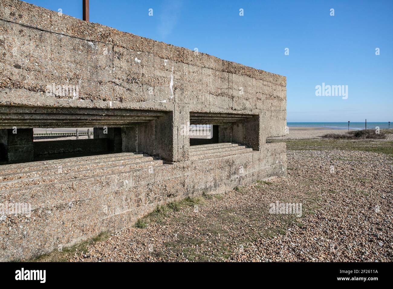 Lookout posts at Rye, uk from WW2 Stock Photo