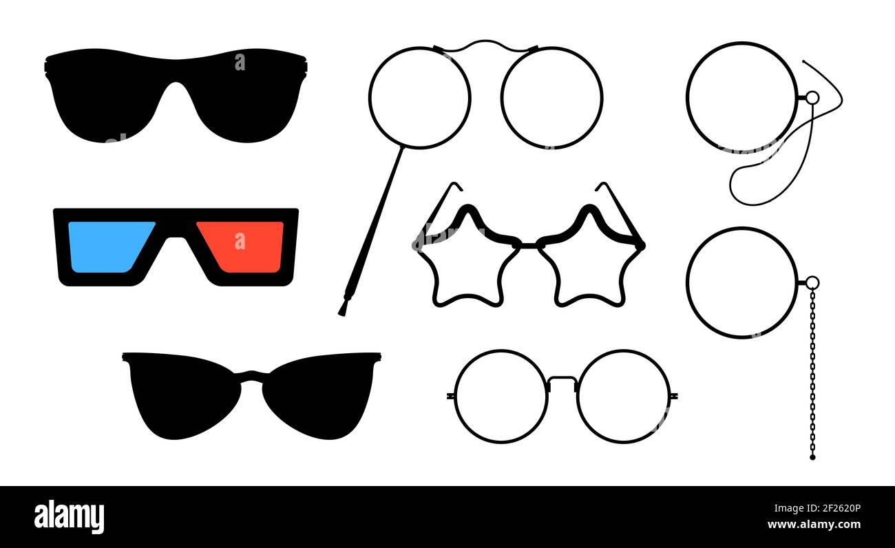 Cartoon star glasses Cut Out Stock Images & Pictures - Alamy