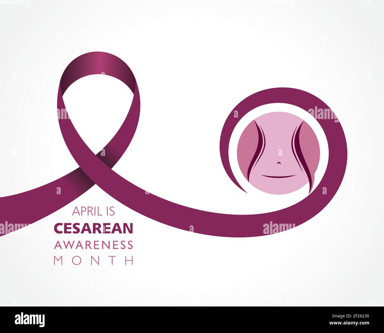 Vector Illustration of Cesarean Awareness Month observed in the month