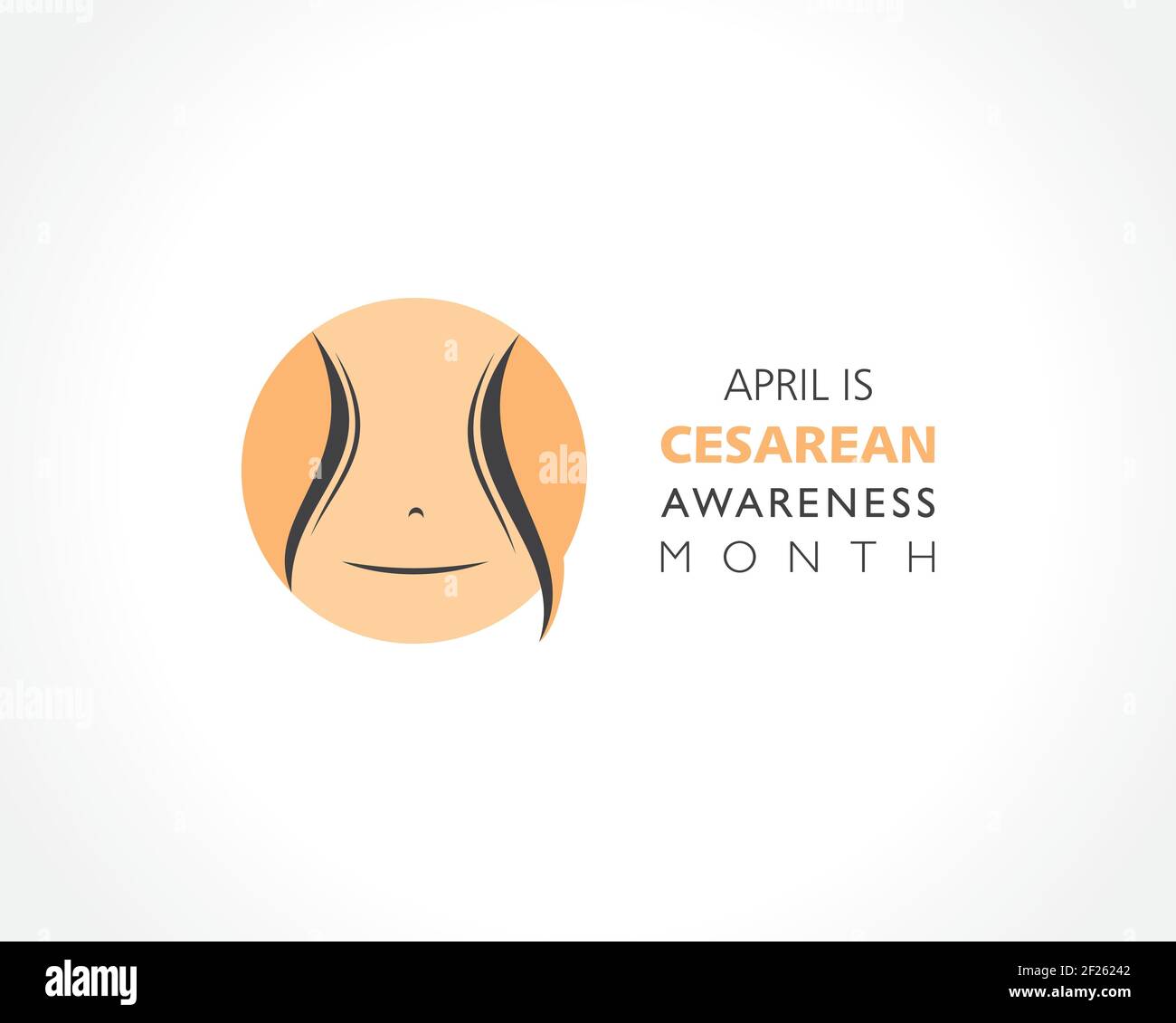 Vector Illustration of Cesarean Awareness Month observed in the month of  April Stock Vector Image & Art - Alamy