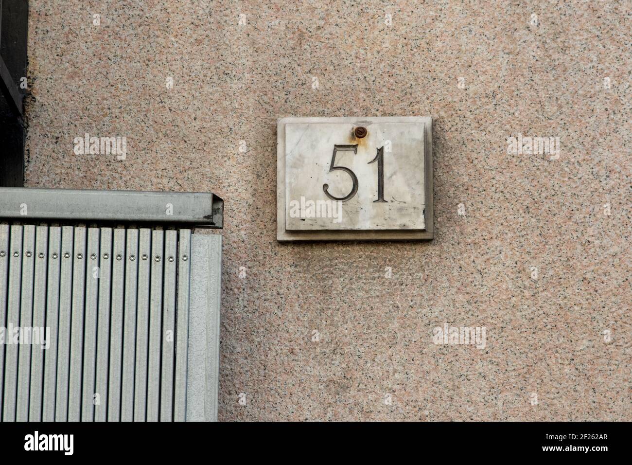 51 ancient house number, concept number Stock Photo - Alamy