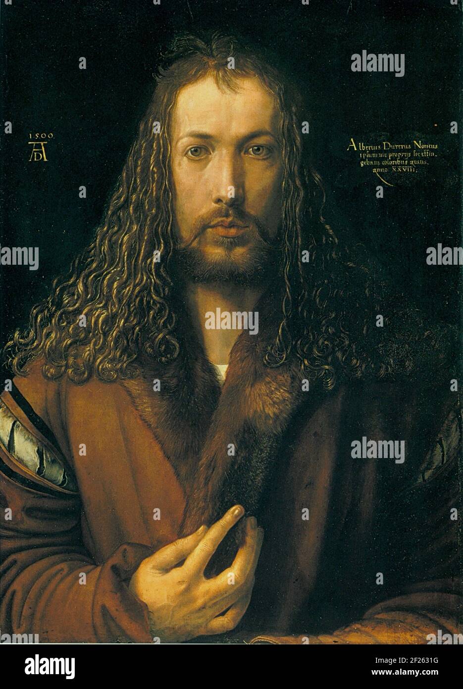 Albrecht Dürer - Self Portrait - 1500 Stock Photo