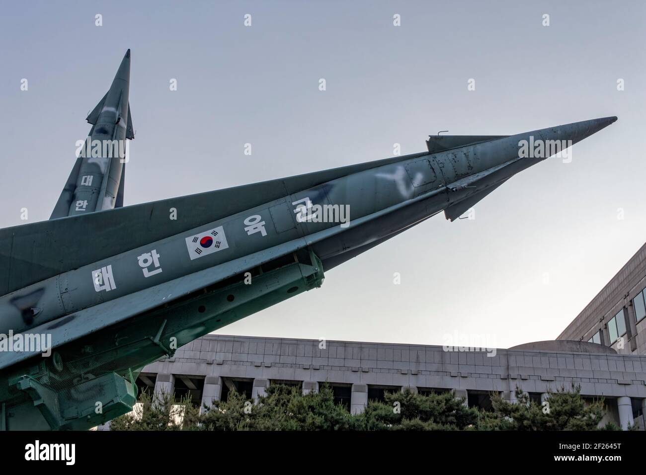 Seoul, South Korea. 27th May, 2017. MIM-14 Nike Hercules Missile at the War Memorial of Korea Museum. Stock Photo