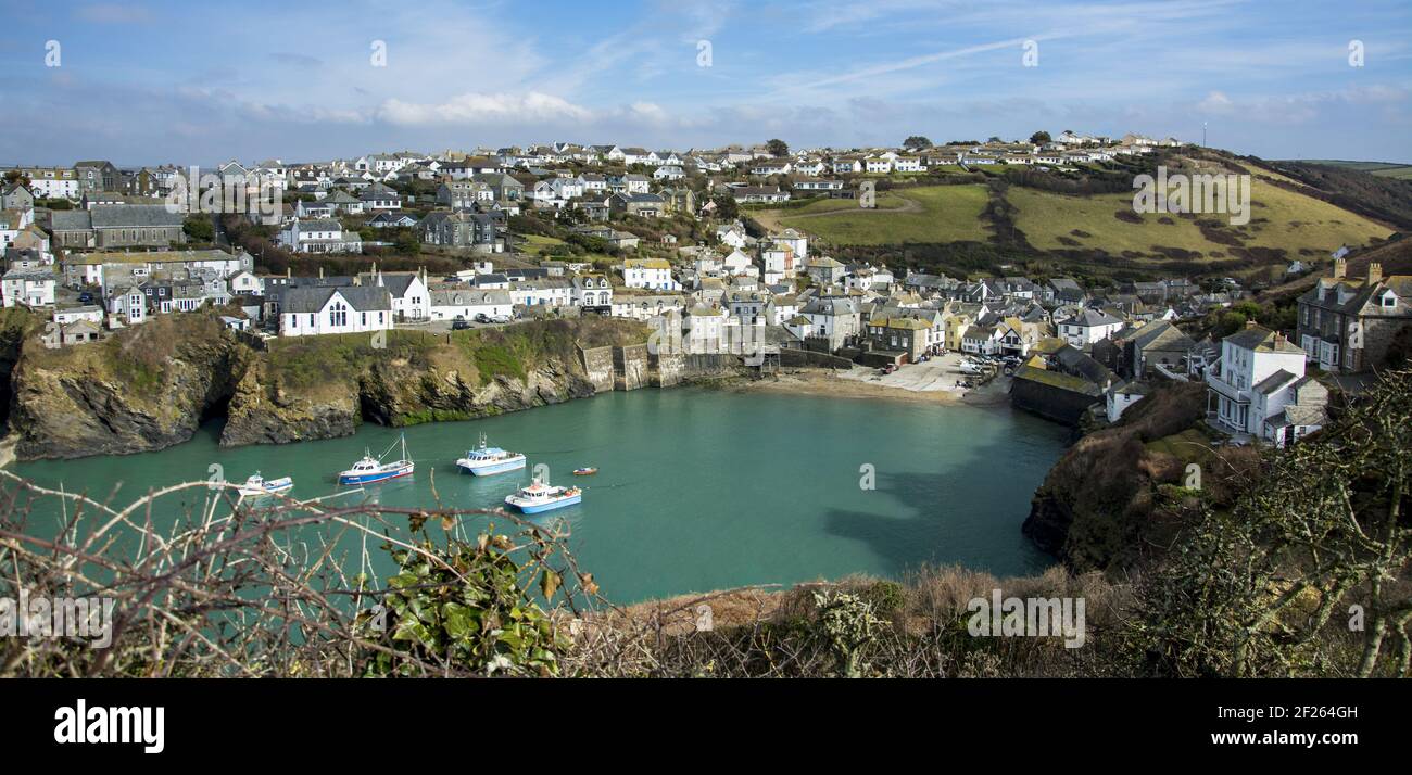 View of Port Issac, Cornwall, England Stock Photo