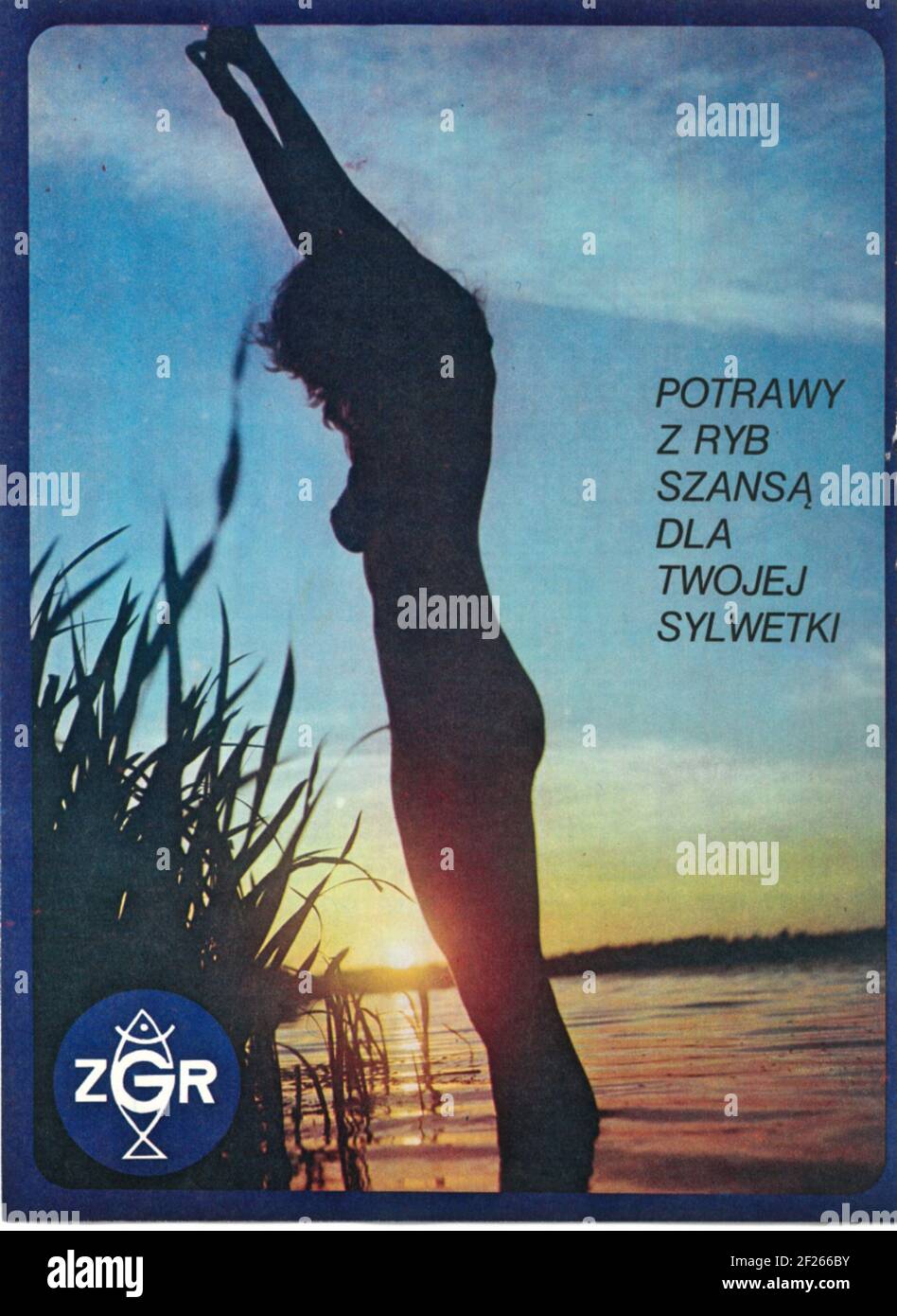 Polska reklama vintage ZGR Potrawy z ryb lata 70te reklama prasowa Stock Photo