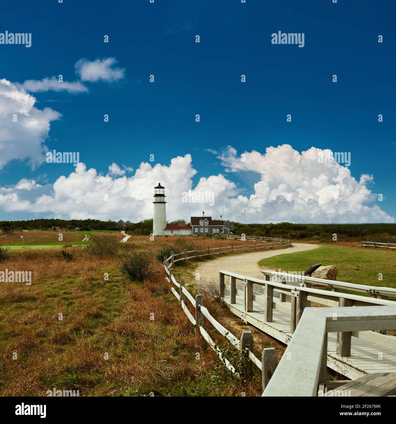 Highland Lighthouse at Cape Cod, built in 1797 Stock Photo