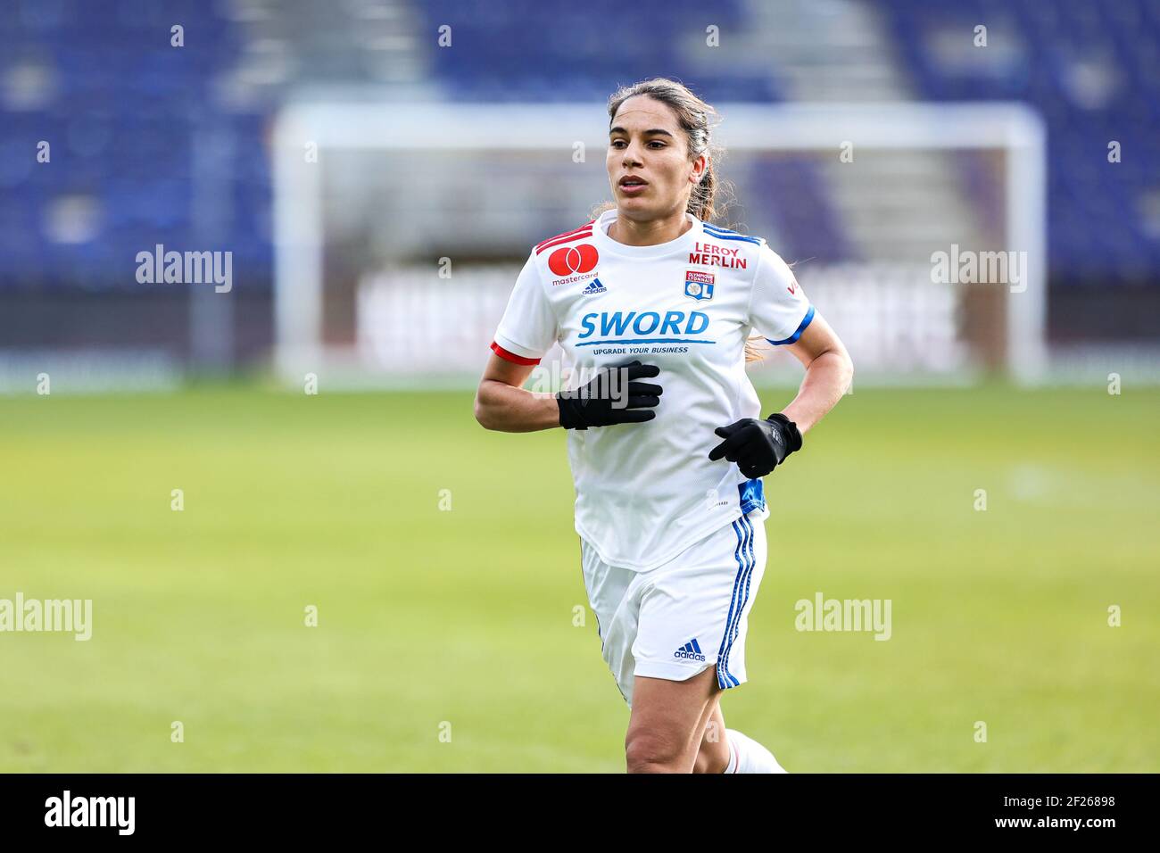 brondby denmark 10th mar 2021 amel majri 7 of olympique lyon seen during the uefa women s champions league match between brondby if and olympique lyon at brondby stadion in broendby denmark photo