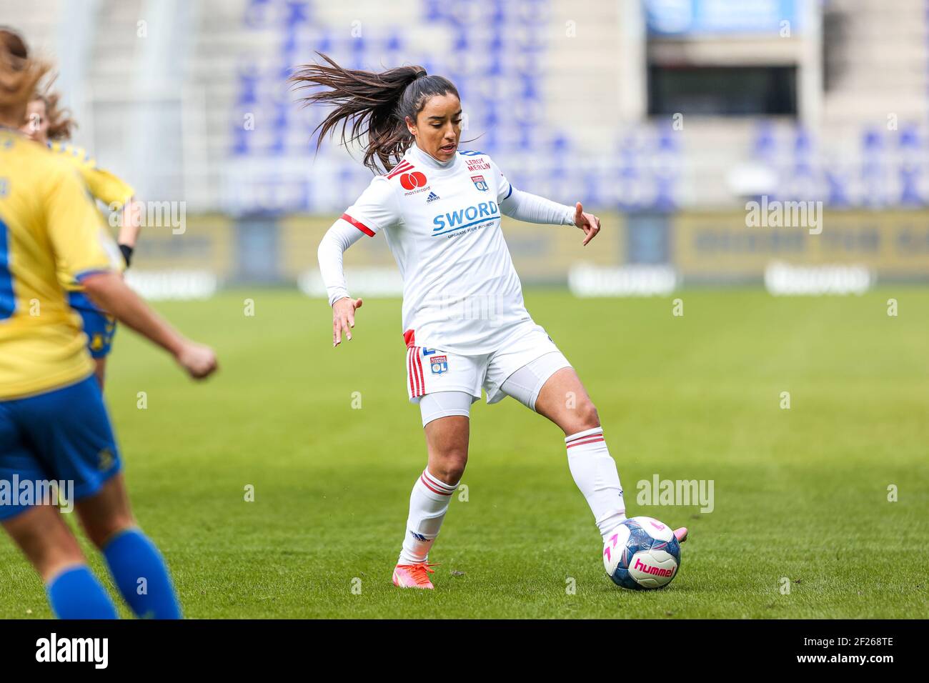 brondby denmark 10th mar 2021 sakina karchaoui 26 of olympique lyon seen during the uefa women s champions league match between brondby if and olympique lyon at brondby stadion in broendby denmark photo
