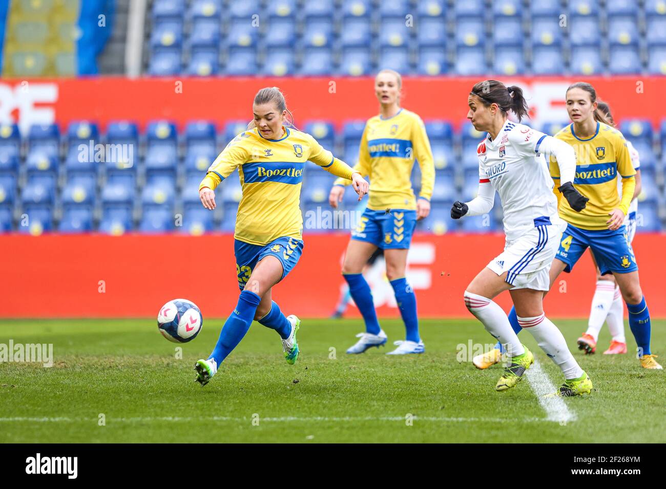 Brondby, Denmark. 10th Mar, 2021. Malin Sunde (23) of Brondby IF seen  during the UEFA Women's Champions League match between Brondby IF and  Olympique Lyon at Brondby Stadion in Broendby, Denmark. (Photo