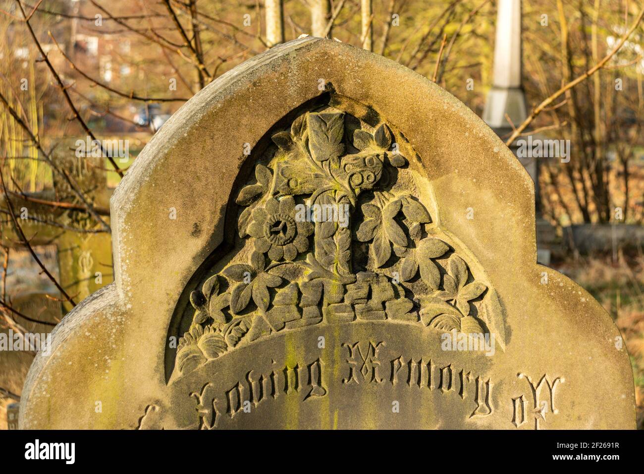 Victorian gravestone at Blackburn Cemetery Stock Photo Alamy