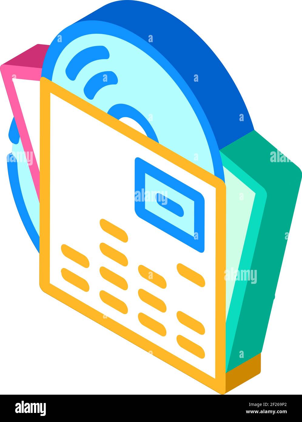 music records isometric icon vector illustration sign Stock Vector ...