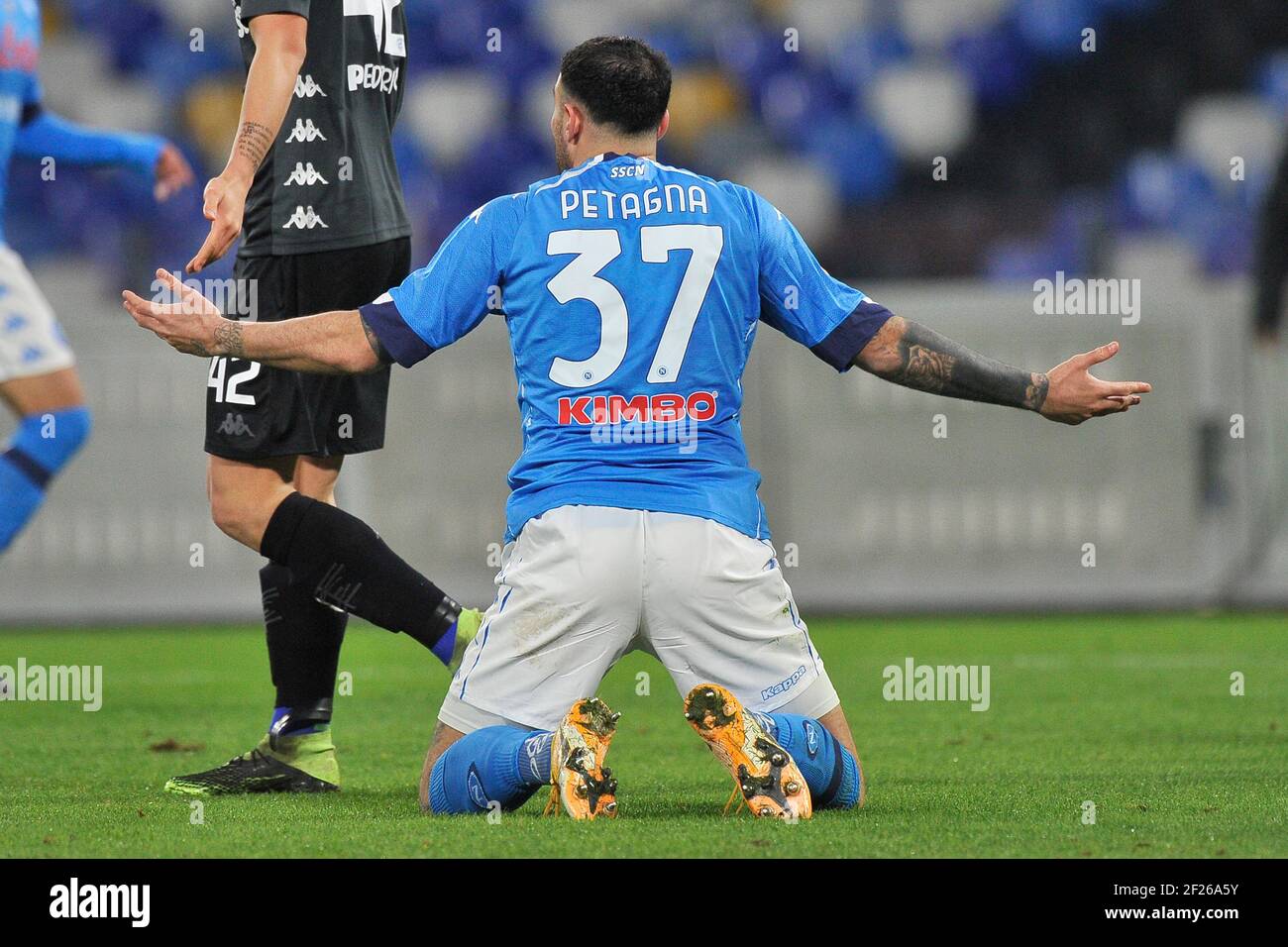 Andrea Petagna player of Napoli, during the Italian Cup match between  Napoli vs Empoli final result 3-2, match played at the Diego Armando  Maradona st Stock Photo - Alamy